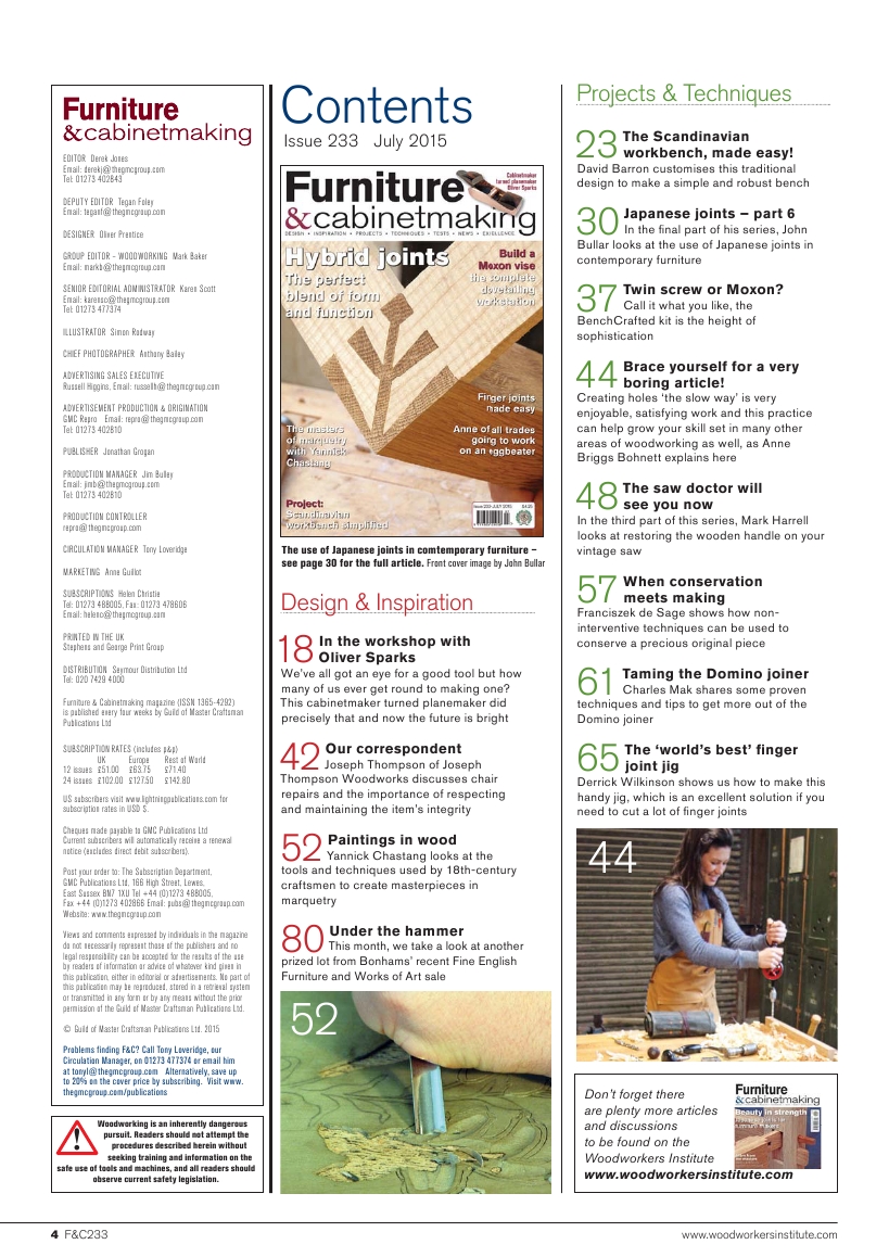 Furniture & Cabinetmaking 233 2015-07